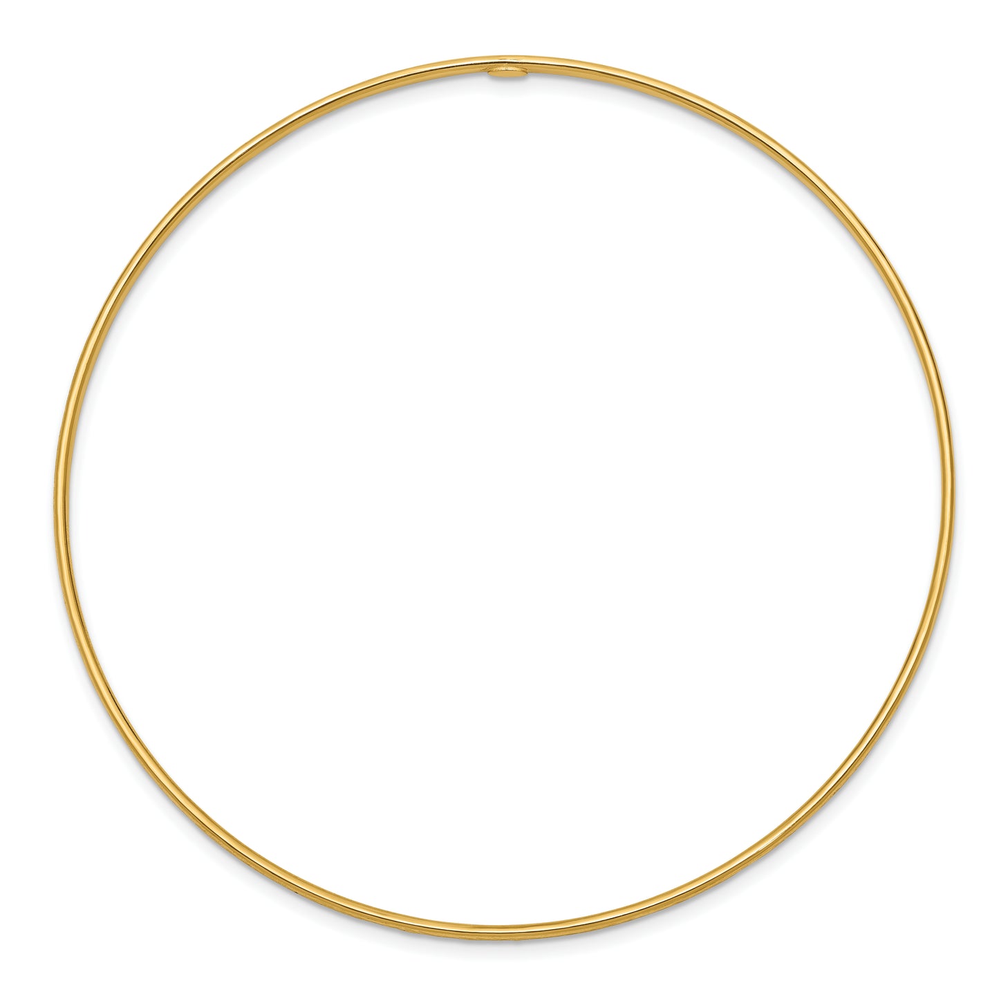 14k 1.5mm Diamond-Cut Slip-on Bangle Bracelet