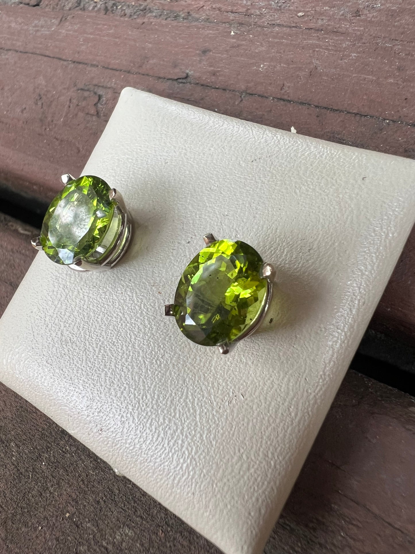 Peridot Stud Earrings