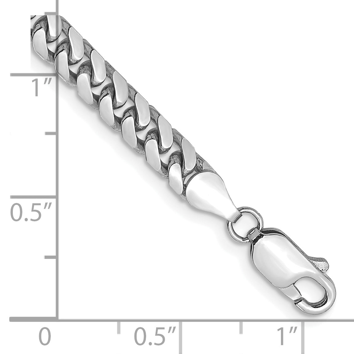 14k WG 4.3mm Solid Miami Cuban Chain