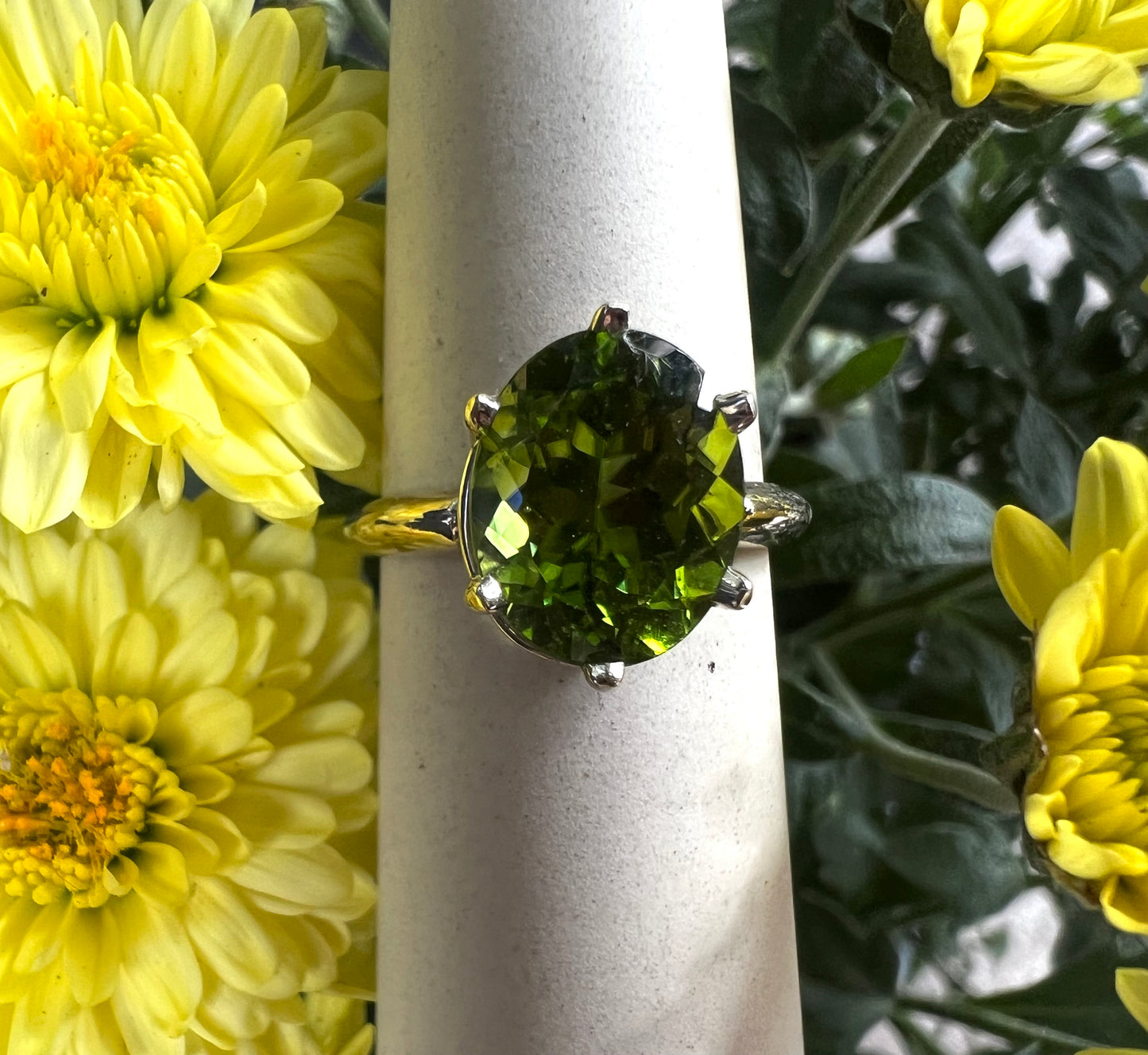 Peridot Solitaire Ring