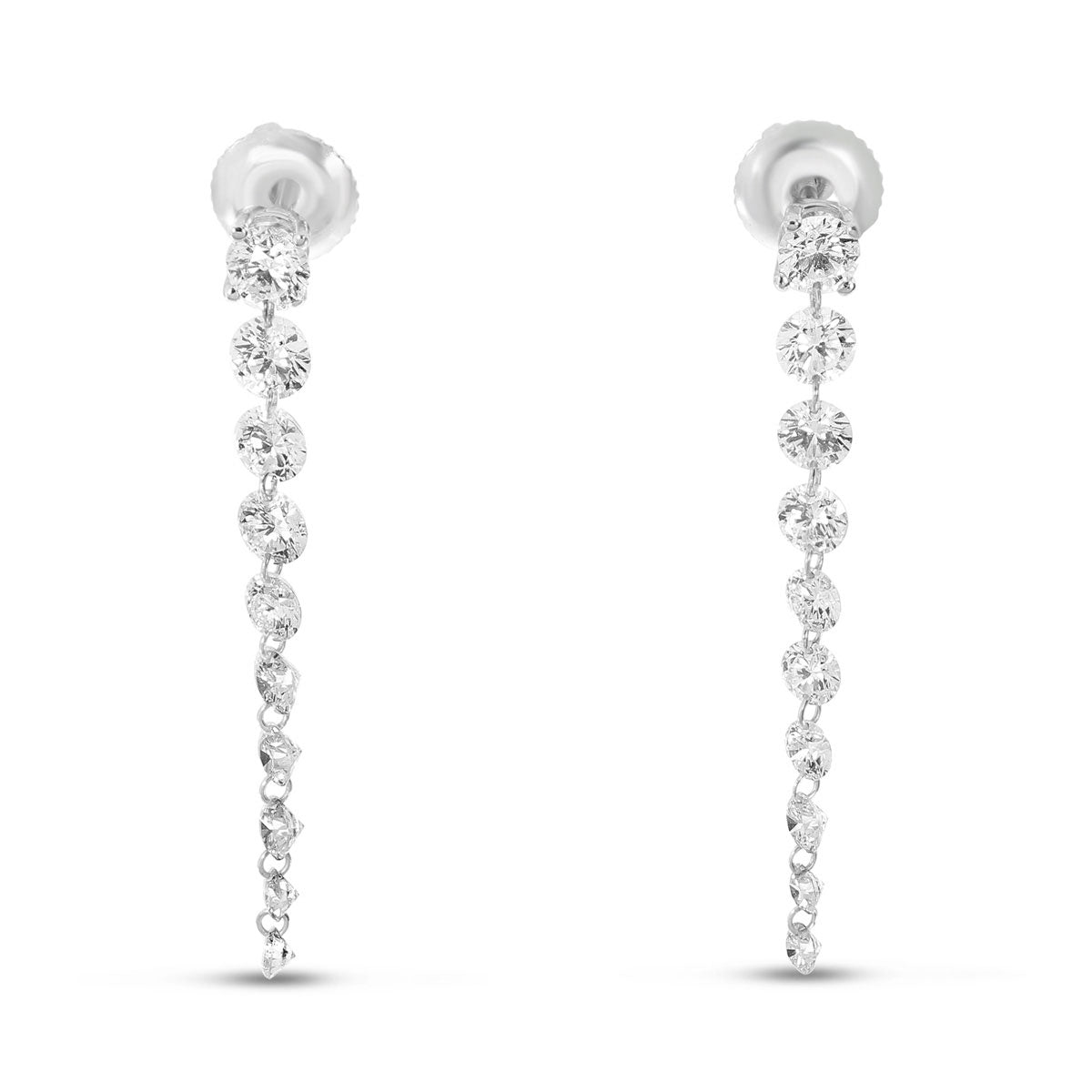 Brevani Dashing Diamond Graduated Earrings