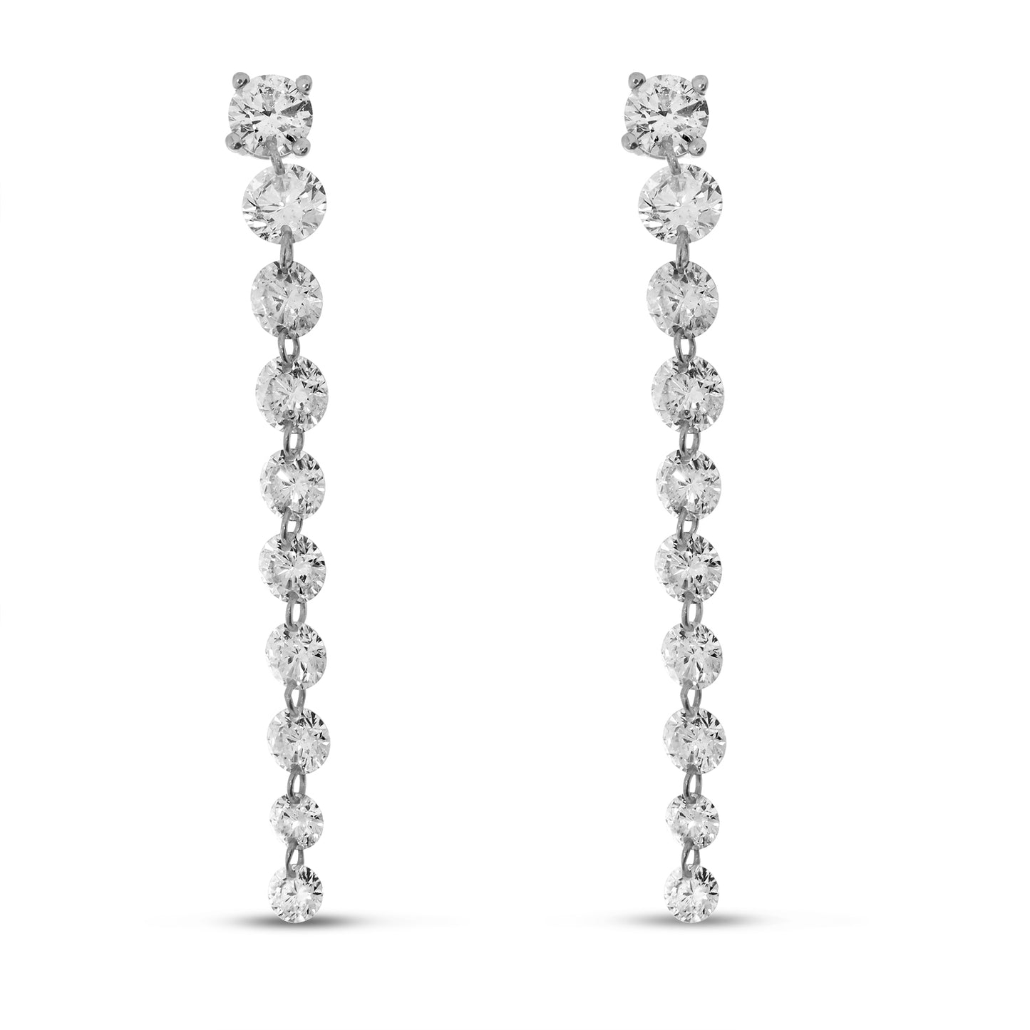 Brevani Dashing Diamond Graduated Earrings