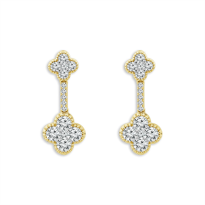 Diamond Fashion Earrings 2 ct tw 14k White Gold