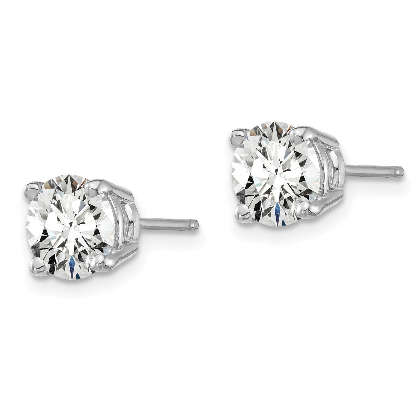 14K White Gold Lab Grown Diamond 1 1/2ctw VS/SI FGH 4 Prong Earrings