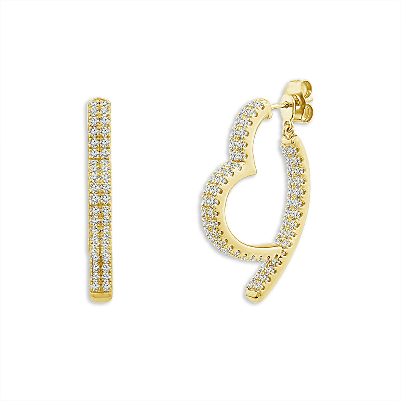 Diamond Fashion Earrings 1.50 ct tw 14k Yellow Gold