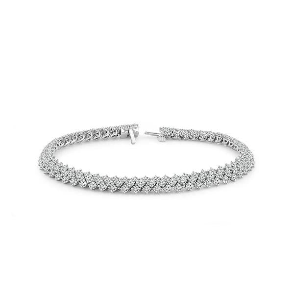 Diamond Bracelet 9.75 ct tw 14k White Gold