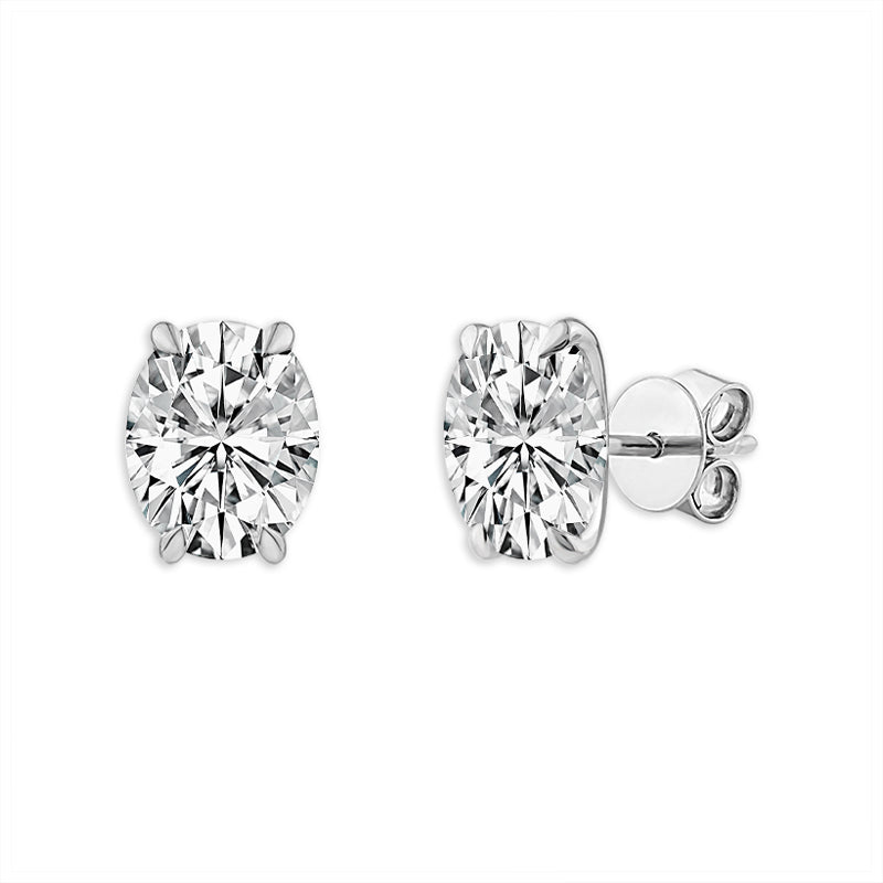 Diamond Solitaire Earrings 1.50 ct tw 14k Yellow Gold