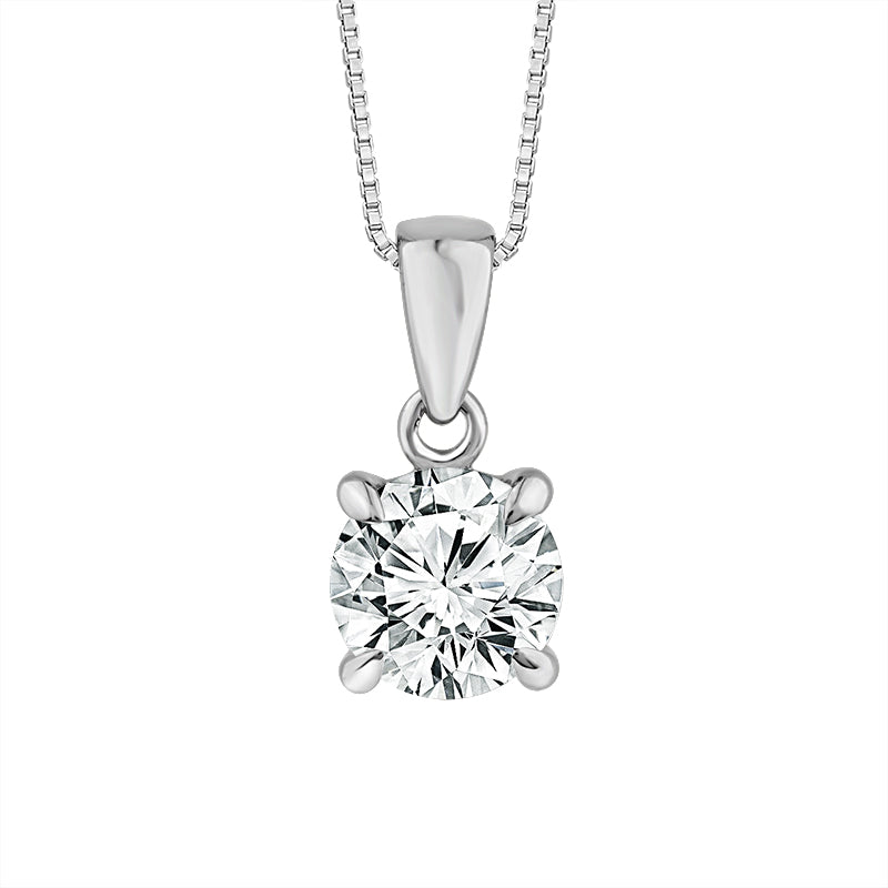 Diamond Solitaire Pendant 1 ct tw 14k Yellow Gold