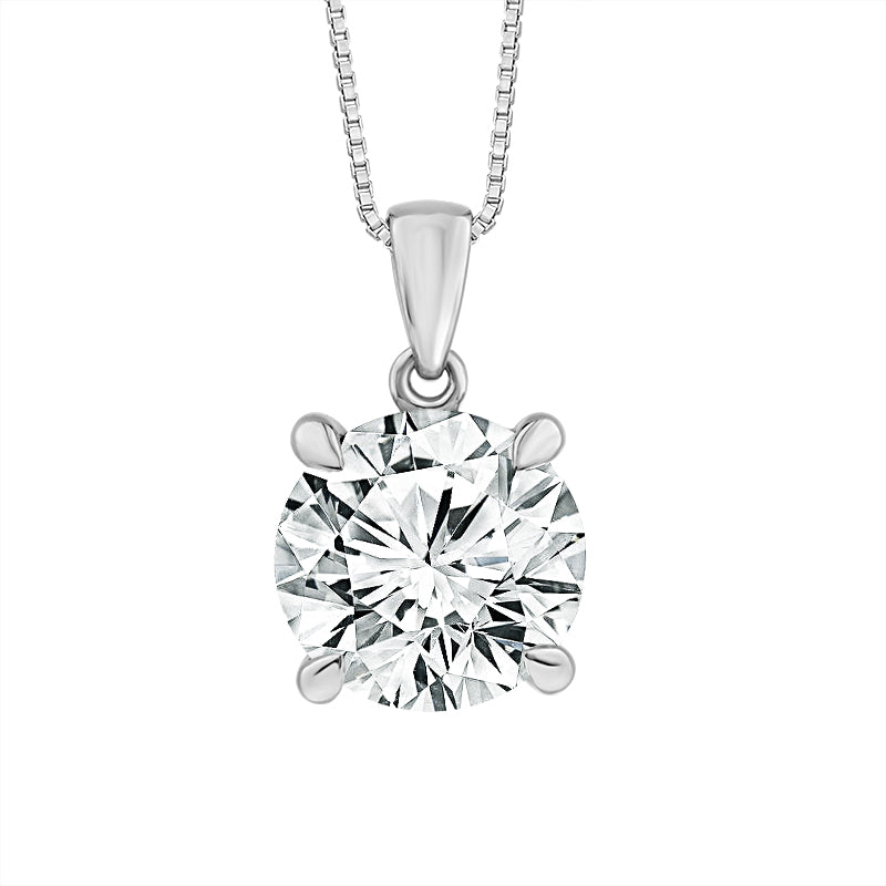 Diamond Solitaire Pendant 3 ct tw 14k Yellow Gold