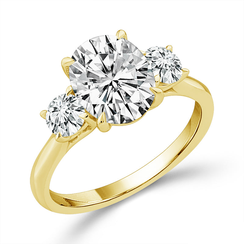 Diamond 3-Stone Ring 2.63 ct tw 14k White Gold