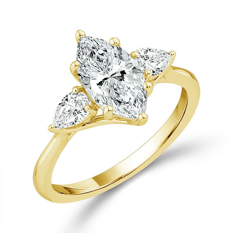 Diamond 3-Stone Ring 1.90 ct tw 14k White Gold