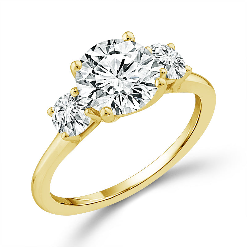 Diamond 3-Stone Ring 2.63 ct tw 14k White Gold