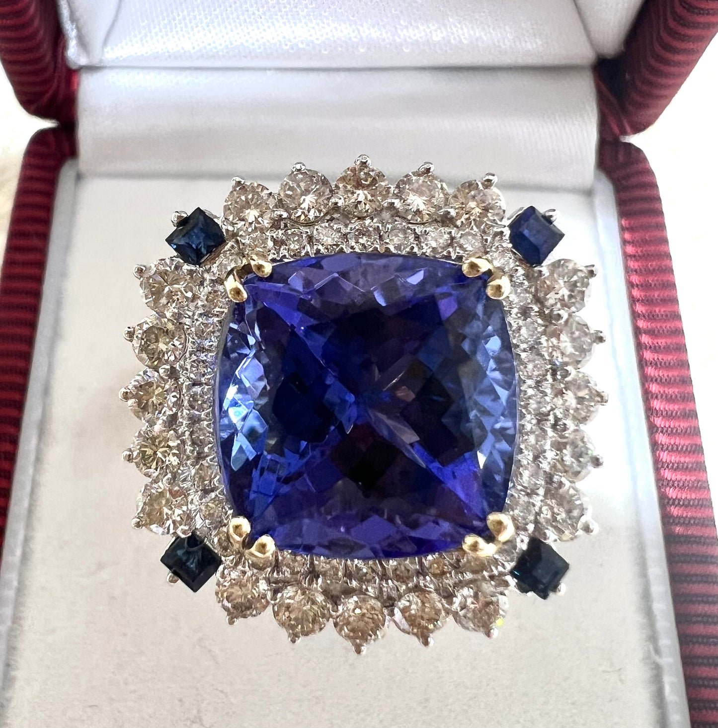 7.68 carat Tanzanite & Diamond Ring