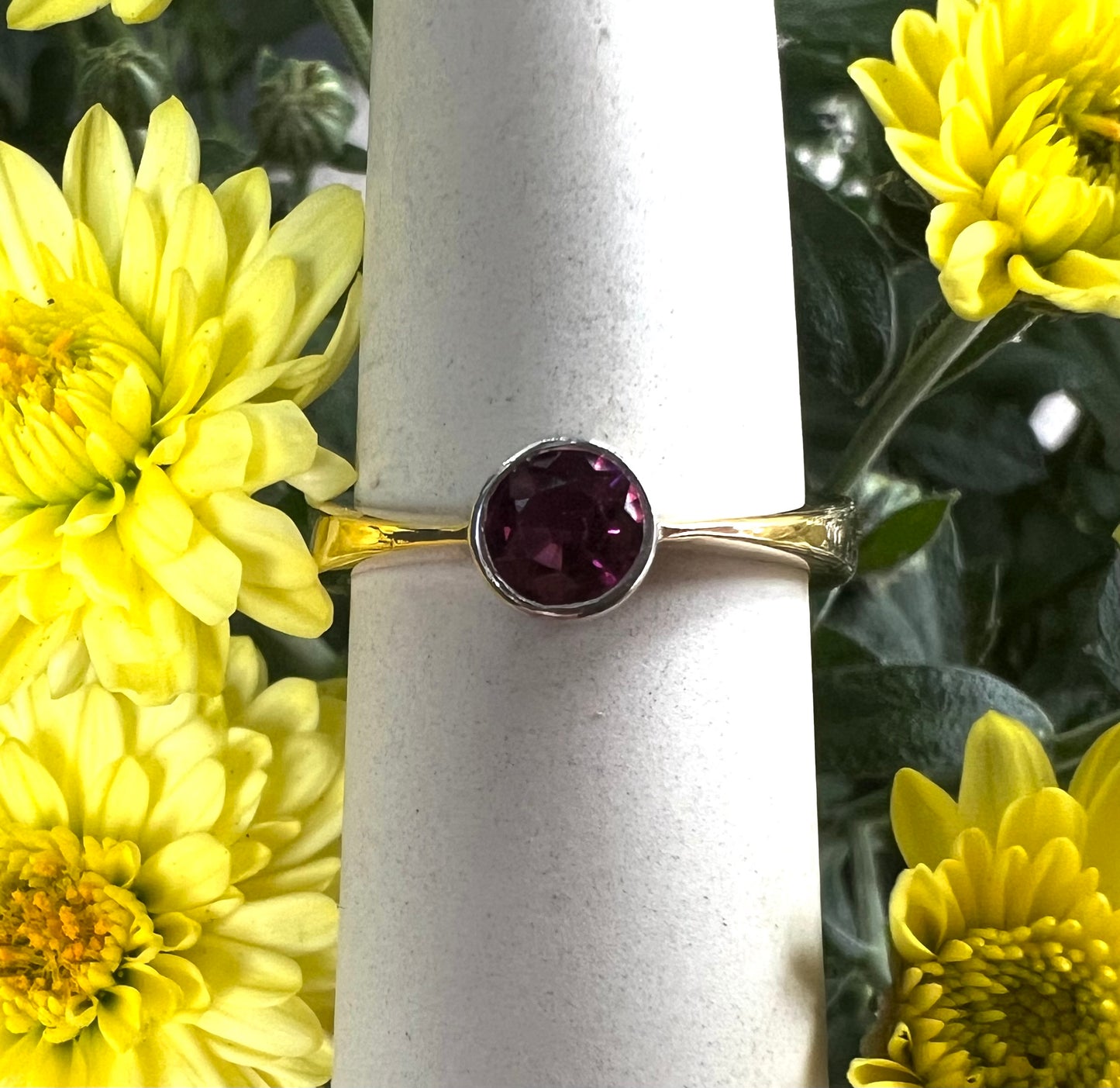 Pink Tourmaline Solitaire Ring