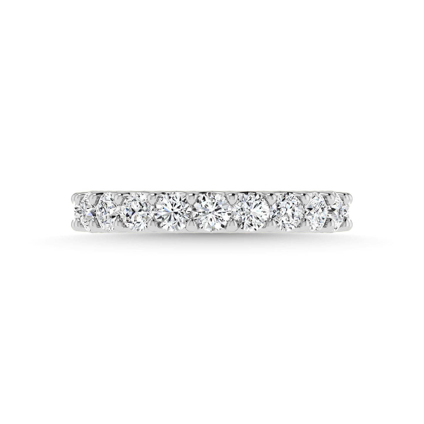 14K White Gold Diamond 1 5/8 Ct.Tw. Round Shape Full Eternity Band (Size 5.5)