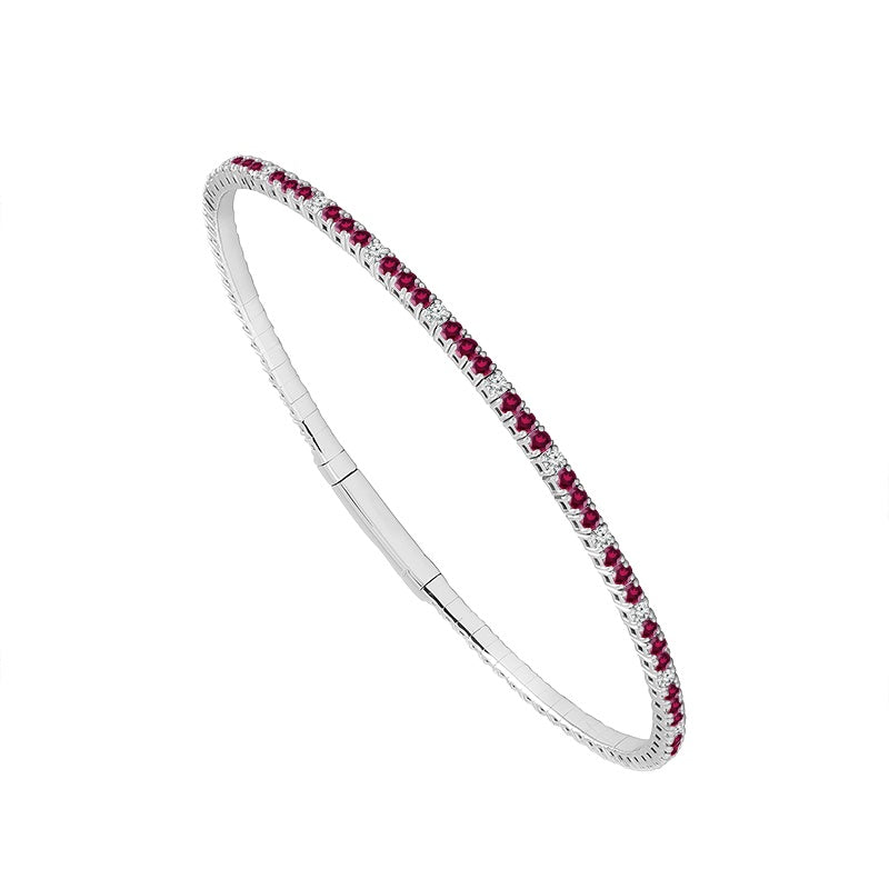 Diamond Bangle 2.4 ct tw 14k White Gold