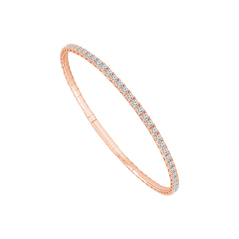 Diamond Bangle 3.5 ct tw 14k White Gold