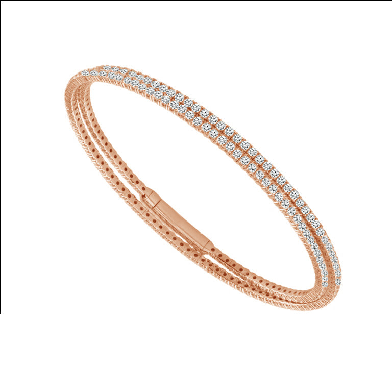 Diamond Bangle 4 ct tw 14k White Gold