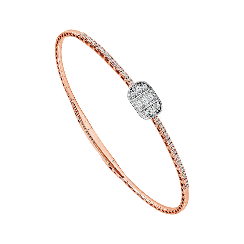Diamond Fashion Bangle 0.50 ct tw 14k Yellow Gold