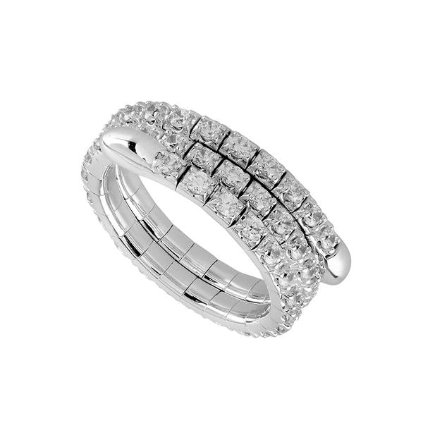 1 Carat Diamond White Gold Flexible Ring