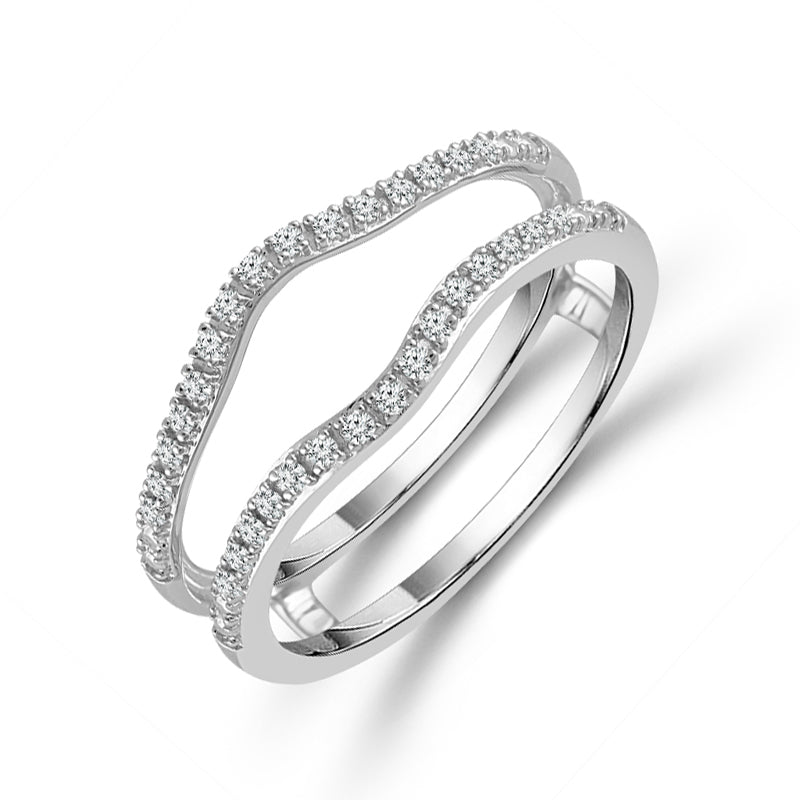 Diamond Enhancer Ring 0.105 ct tw 14k White Gold