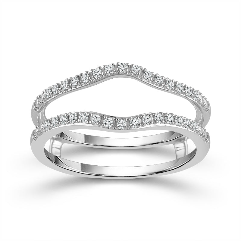 Diamond Enhancer Ring 0.105 ct tw 14k White Gold