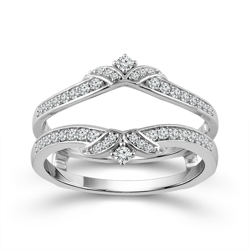 Diamond Enhancer Ring 0.25 ct tw 14k White Gold