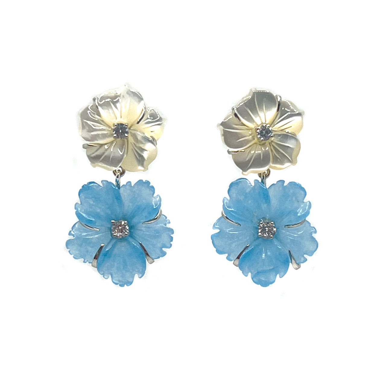 Carved Floral Earrings