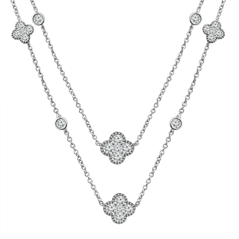 Diamond Fashion Necklace 3 ct tw 14k Yellow Gold