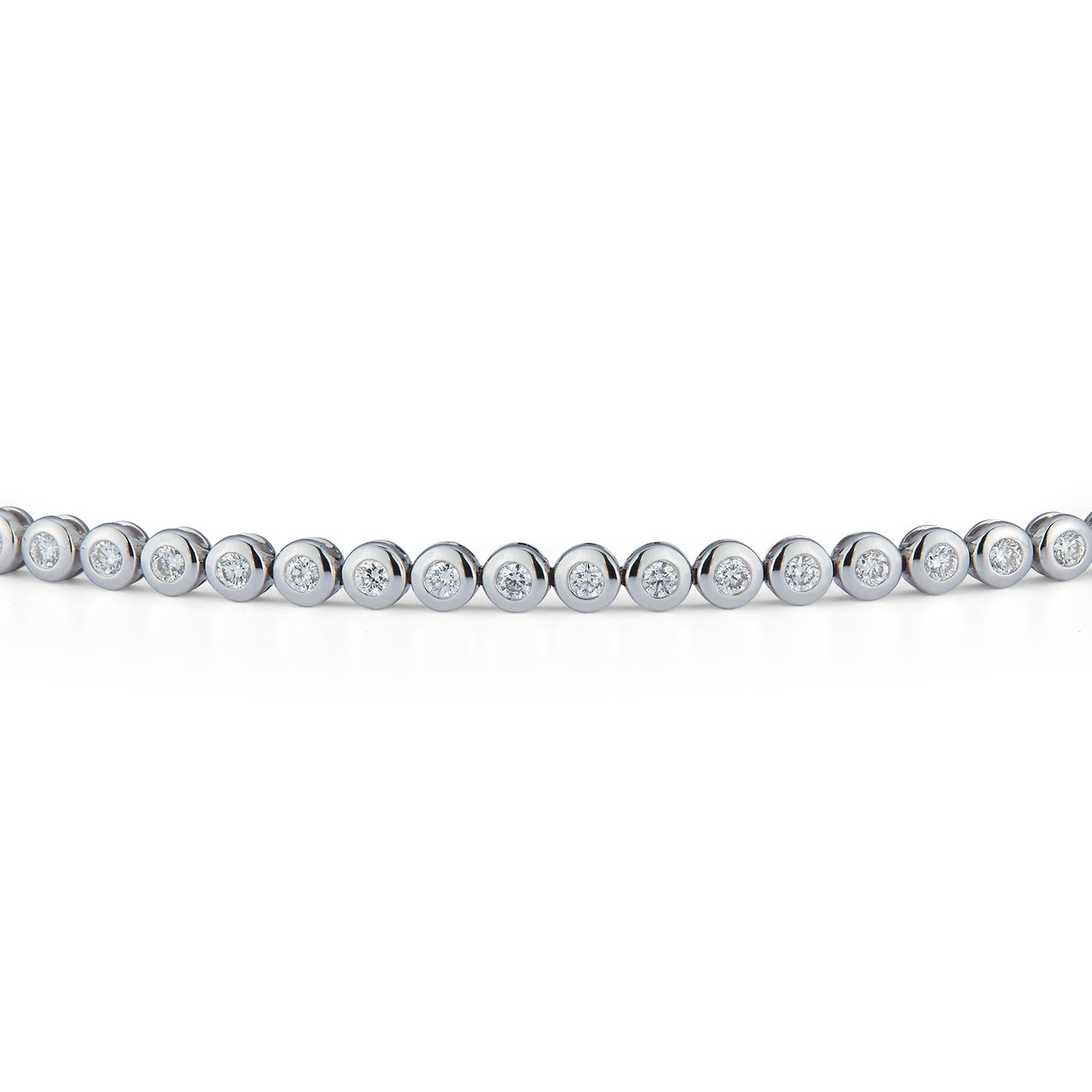 1.68 Carats Choker Diamond Bezel Tennis Necklace"