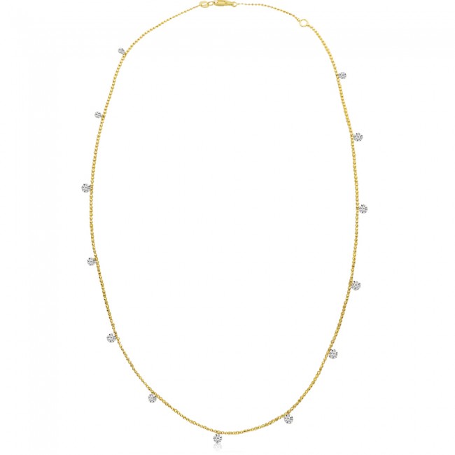 Brevani Dashing Diamond Station Necklace