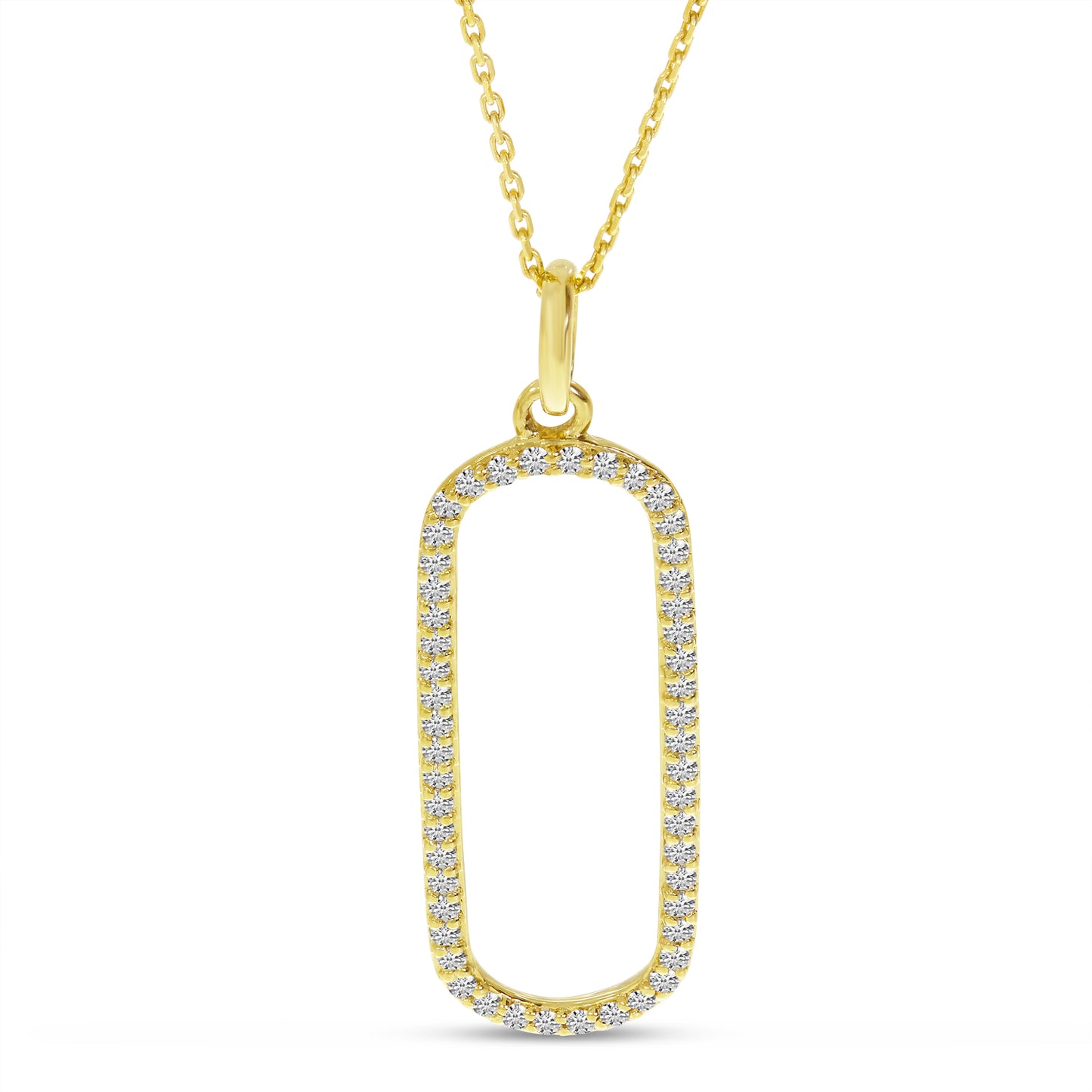 Brevani Diamond Paperclip Pendant