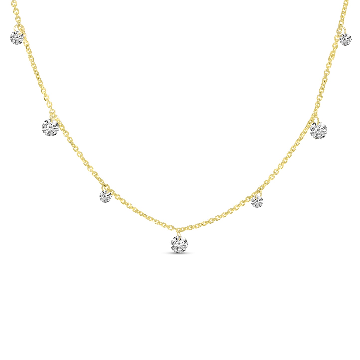 Brevani 7 Dashing Diamond Station Necklace