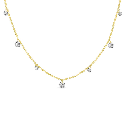 Brevani 7 Dashing Diamond Station Necklace