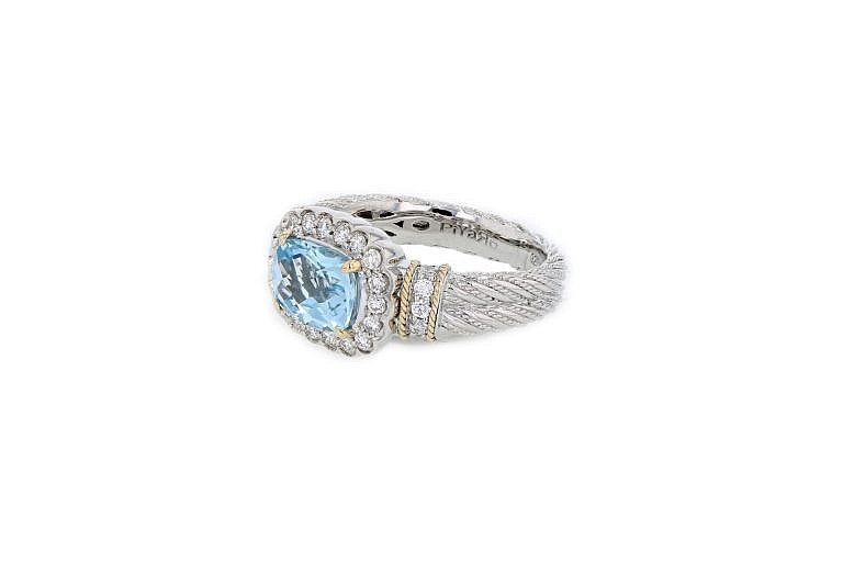 PIYARO Sky Blue Topaz Ring