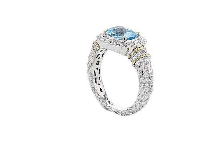 PIYARO Sky Blue Topaz Ring