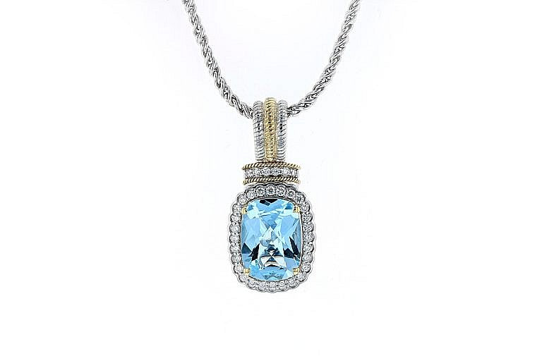 PIYARO Sky Blue Topaz Necklace