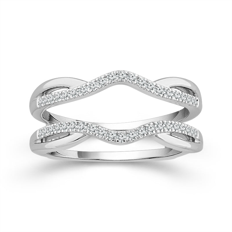 Diamond Enhancer Ring 0.20 ct tw 14k White Gold