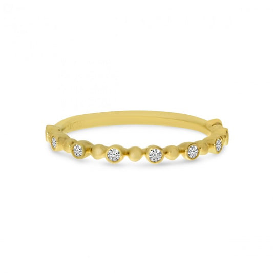 Brevani Diamond Beaded Stackable Band