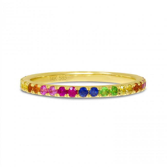 Brevani Rainbow Sapphire Band