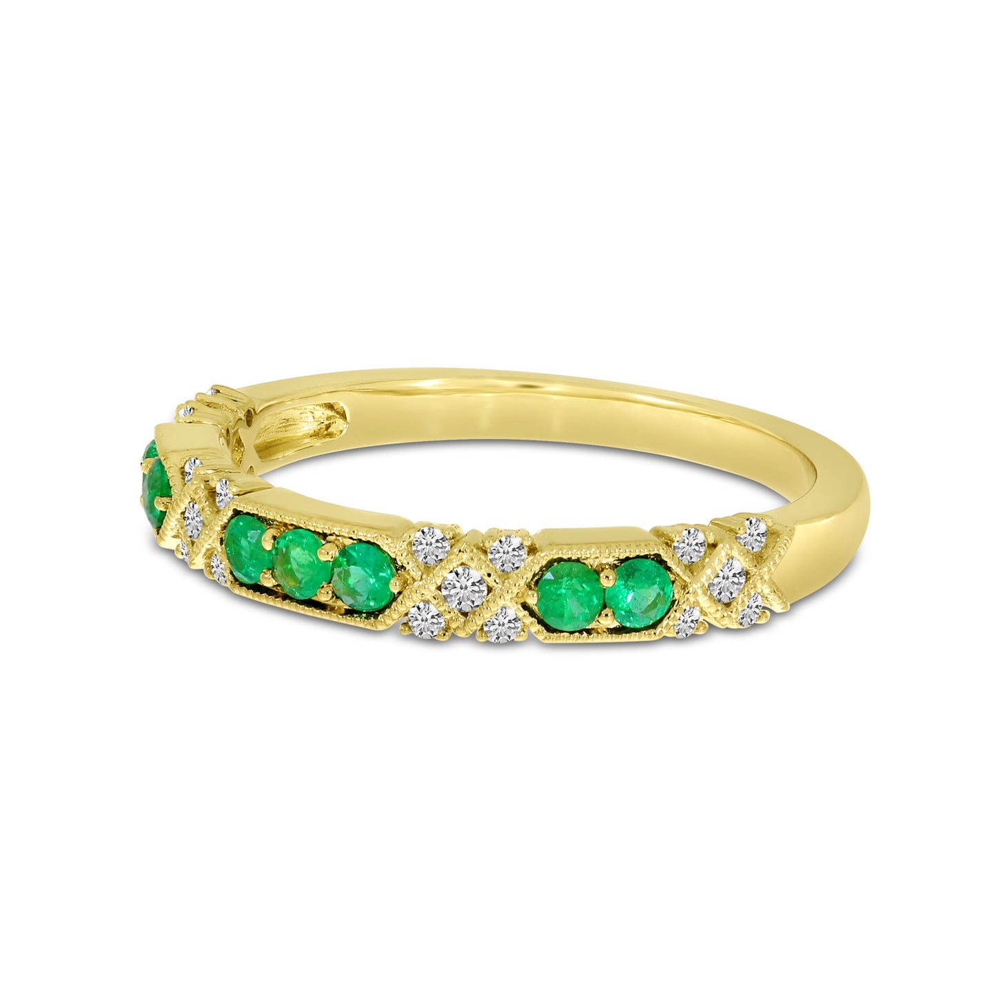 Brevani Diamond & Emerald Band