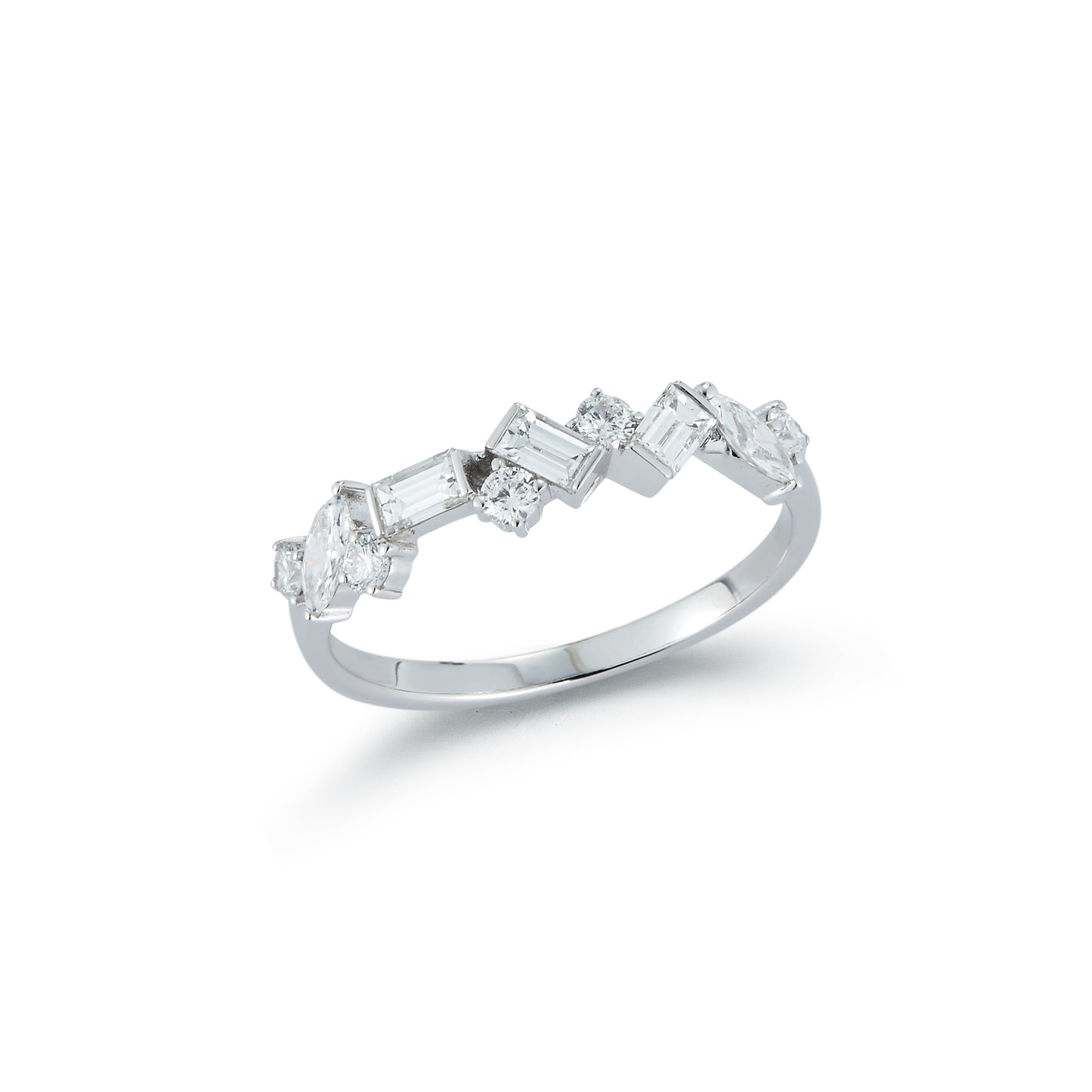 Multi Shape Alternating Diamond Band