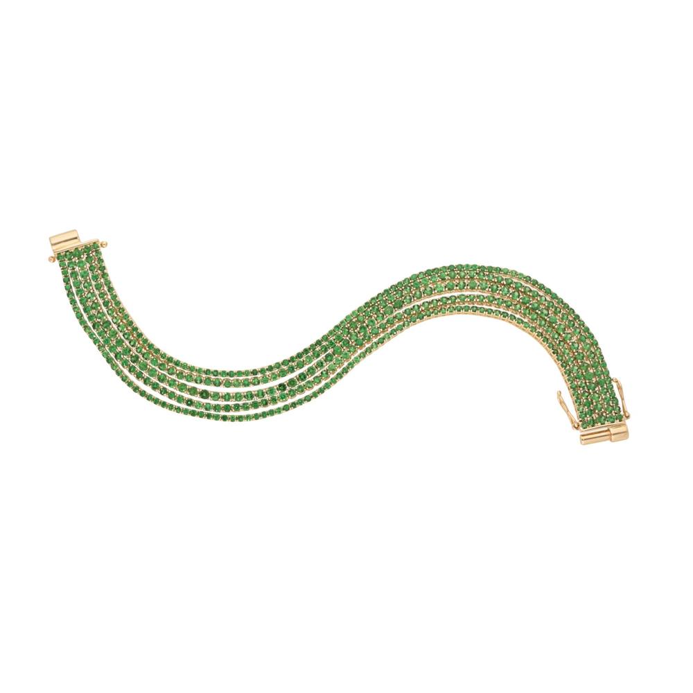 5 Row Tsavorite Tennis Bracelet
