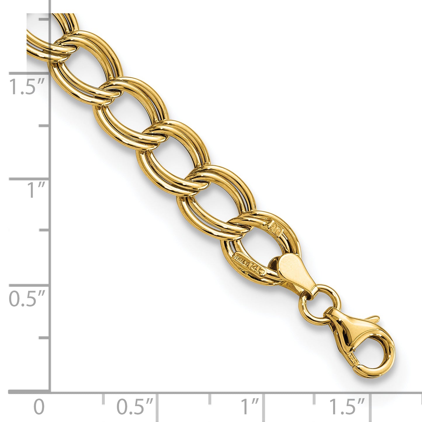 14K Polished Link Bracelet
