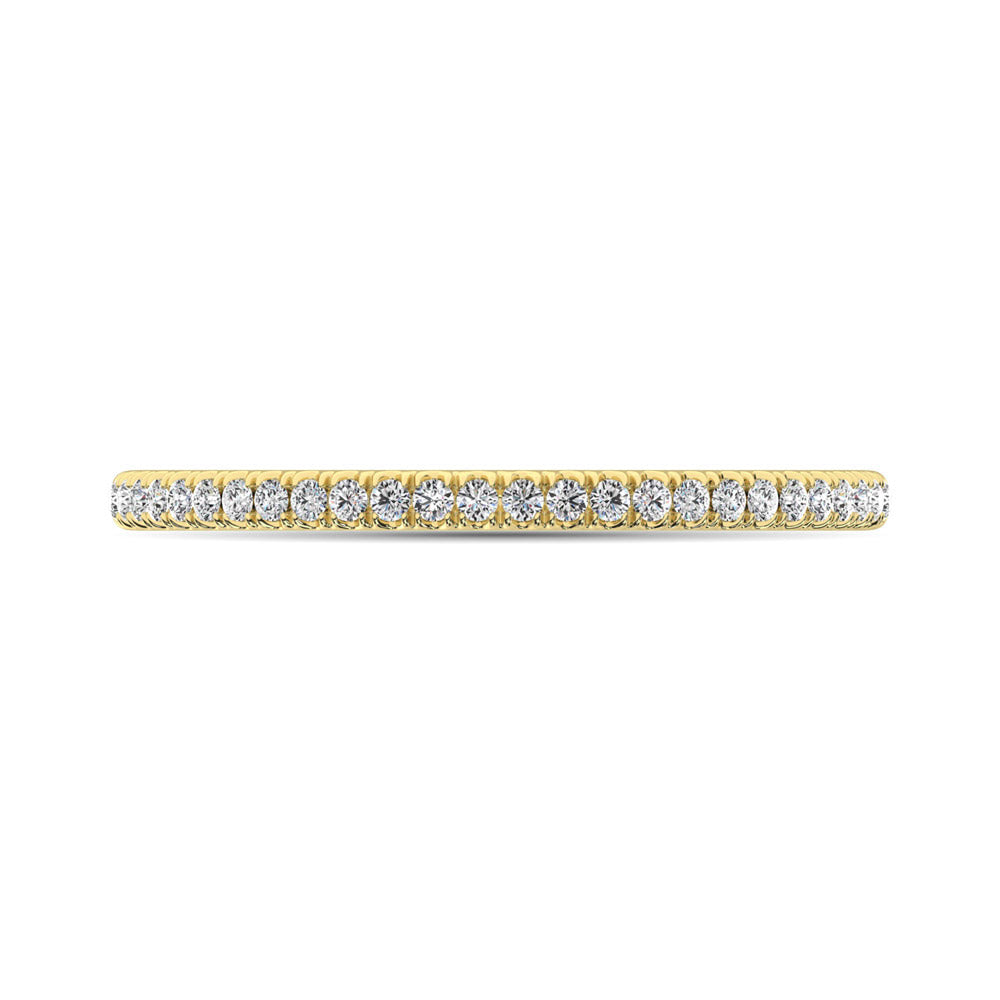 14K Yellow Gold 1/6 Ct.Tw. Diamond Stackable Band