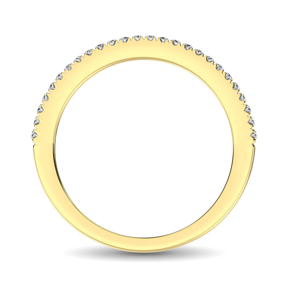 14K Yellow Gold 1/6 Ct.Tw. Diamond Stackable Band