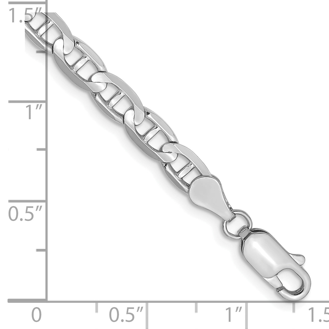 14k WG 4.5mm Concave Anchor Chain