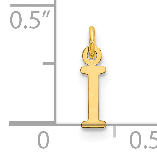 14ky Cutout Letter I Initial Pendant