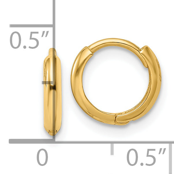 14k Polished Hinged Hoop Earrings