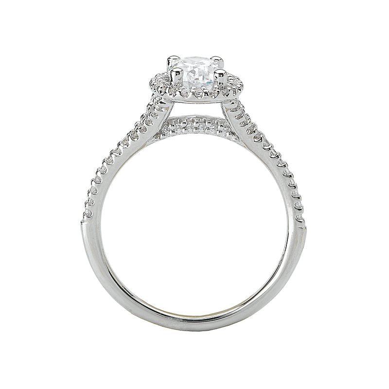 Romance Oval Halo Ring